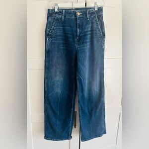 MOTHER The Major Zip Flood Blue Jeans in Electric Souvenir Size 27